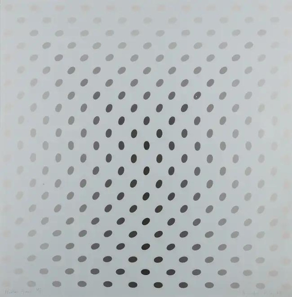 Untitled (from Nineteen Greys) (Schubert 8) by Bridget Riley