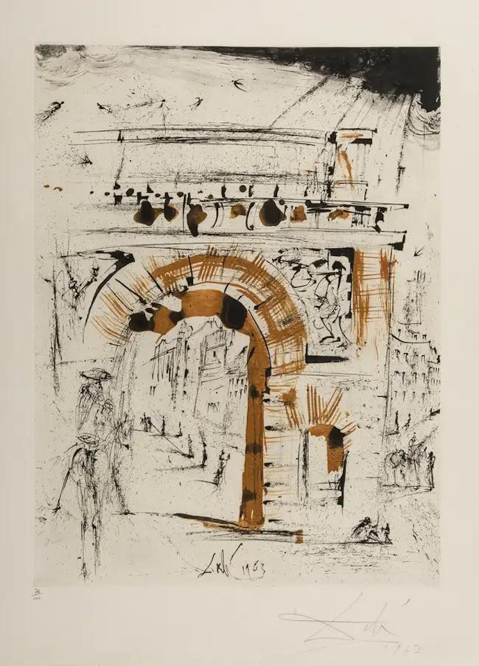 Porte Saint-Denis (Michler & Löpsinger 93) by Salvador Dali