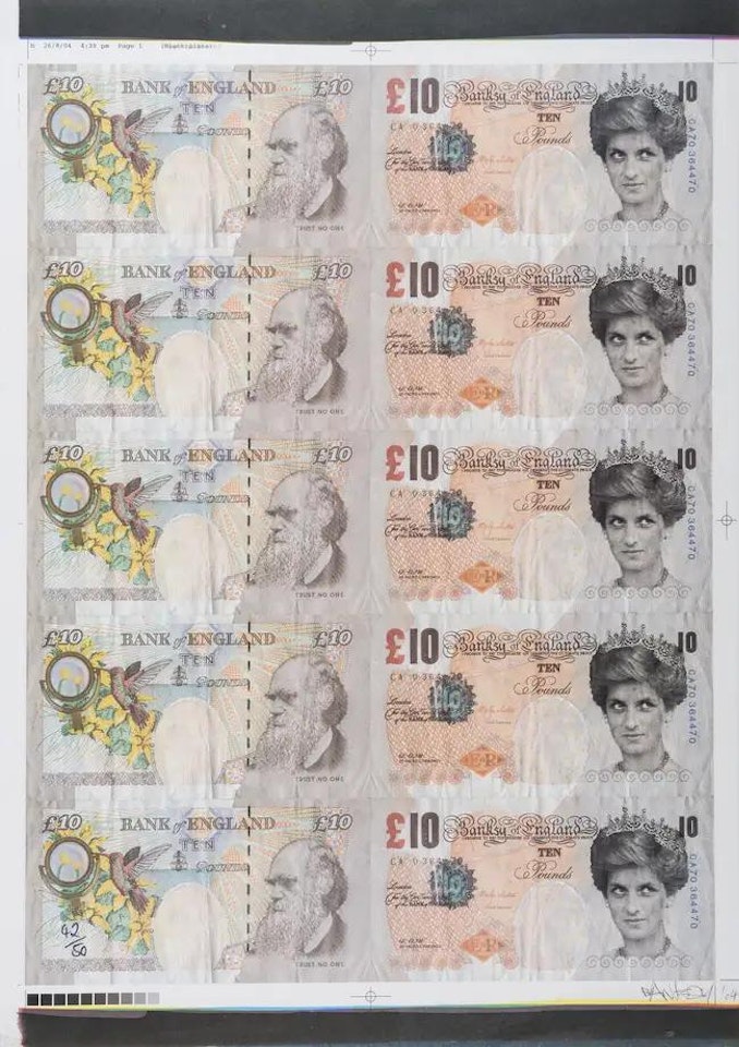 Di-faced Tenners by Banksy