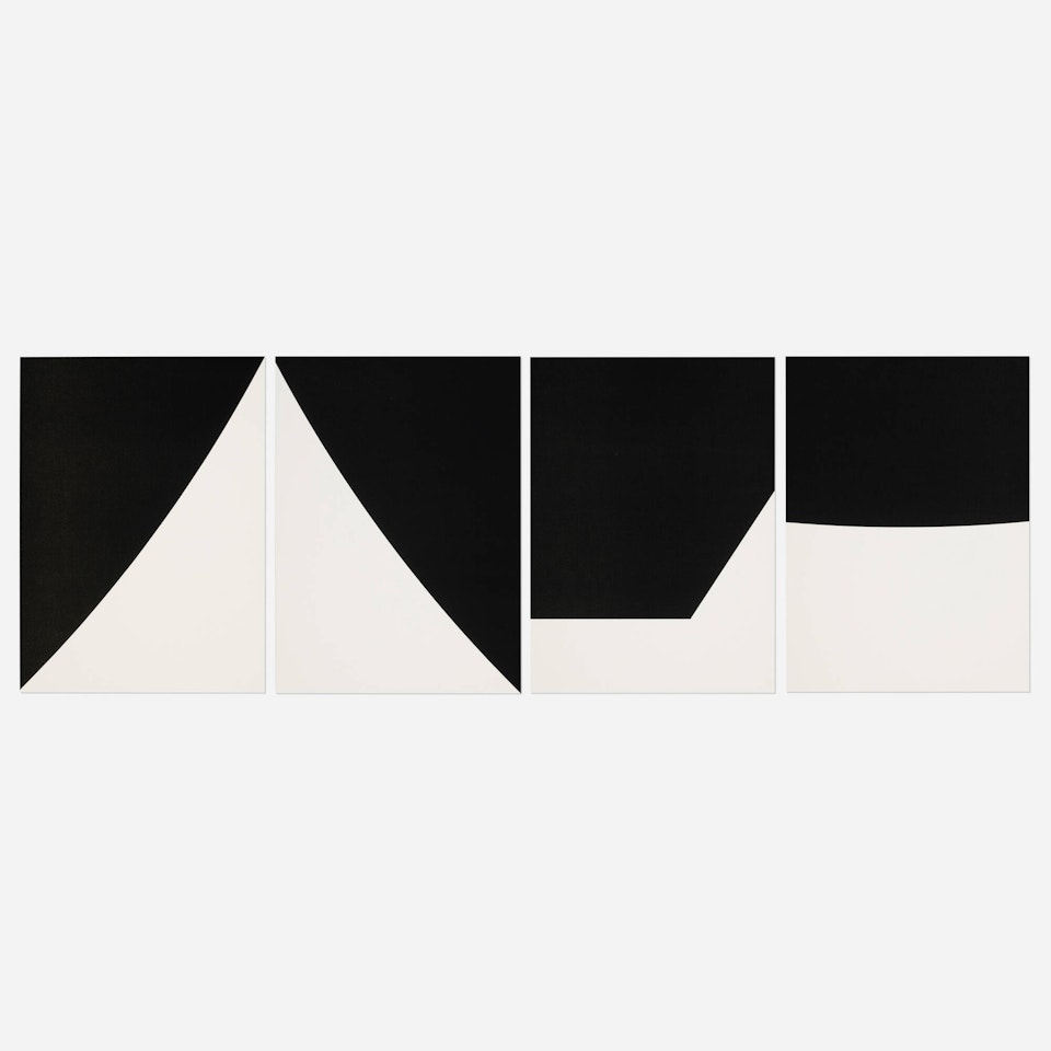Four works from the Un coup de dés n"abolira jamais le hasard portfolio by Ellsworth Kelly
