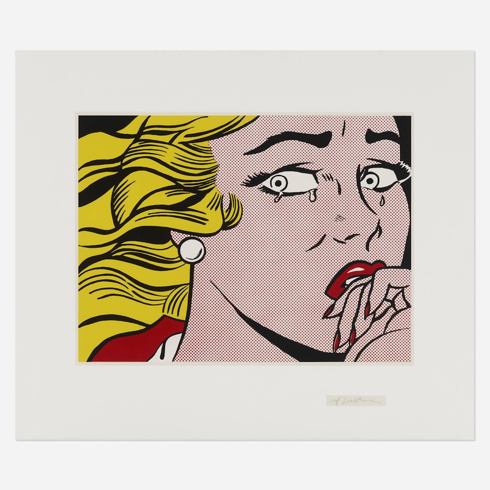 Crying Girl exhibition poster for Parrish Art Museum by Roy Lichtenstein