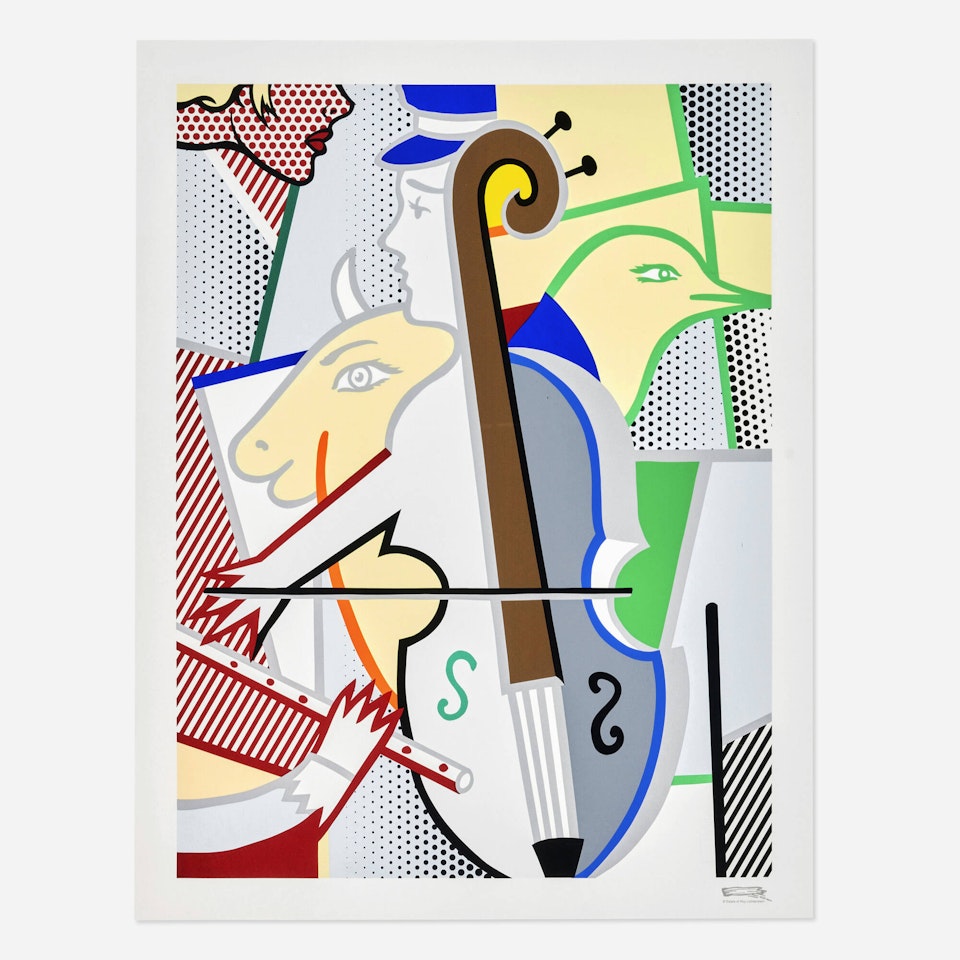 Cubist Cello by Roy Lichtenstein