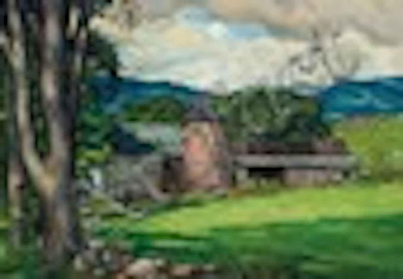 "The Leaning Silo", Manchester, Vermont by Luigi Lucioni