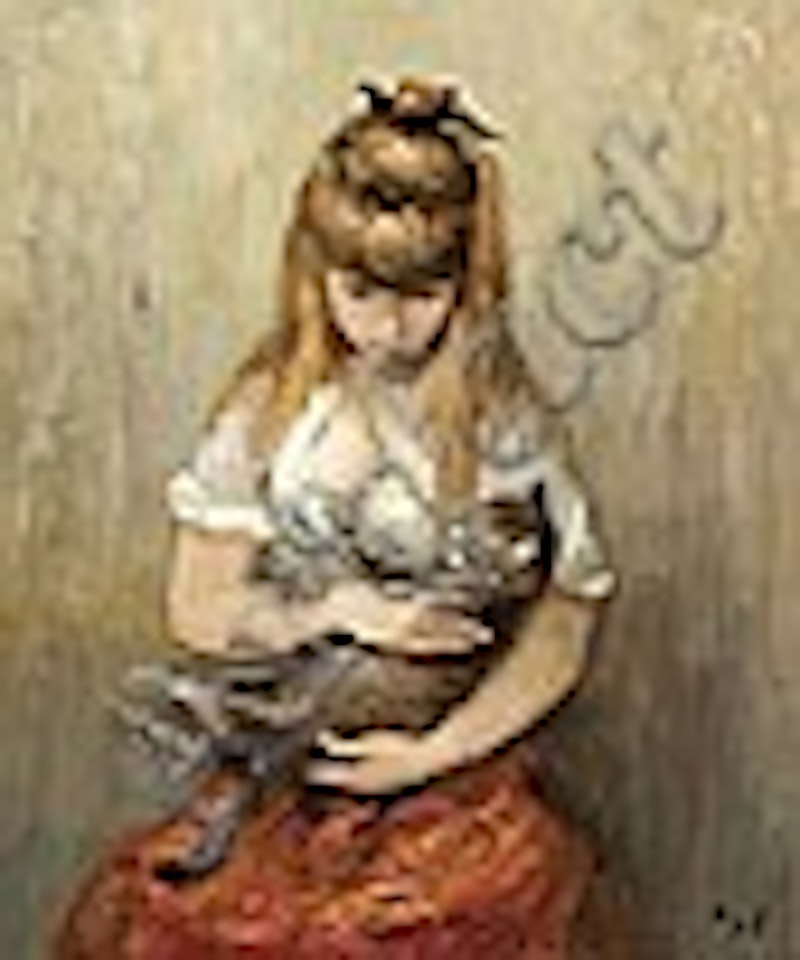 "Claudine Et Son Chat" by Marcel Dyf