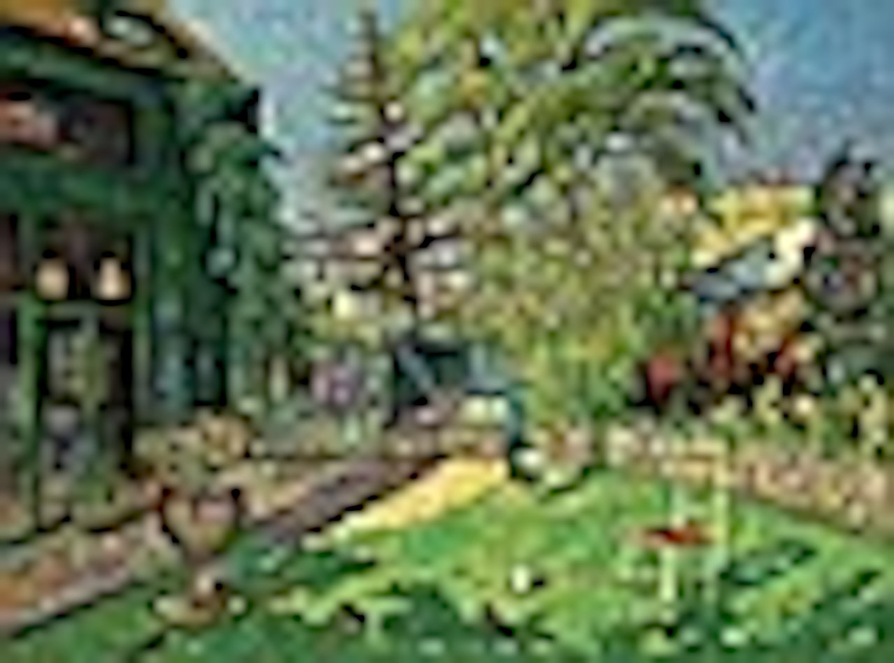 "My Studio & My Wife's Garden, Gloucester, Massachusetts" by Hayley Lever