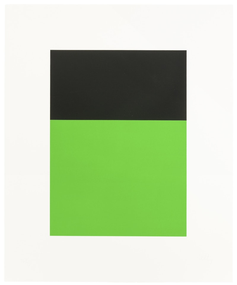 "Black/Green II," 1970 from "Series of Ten Lithographs" by Ellsworth Kelly