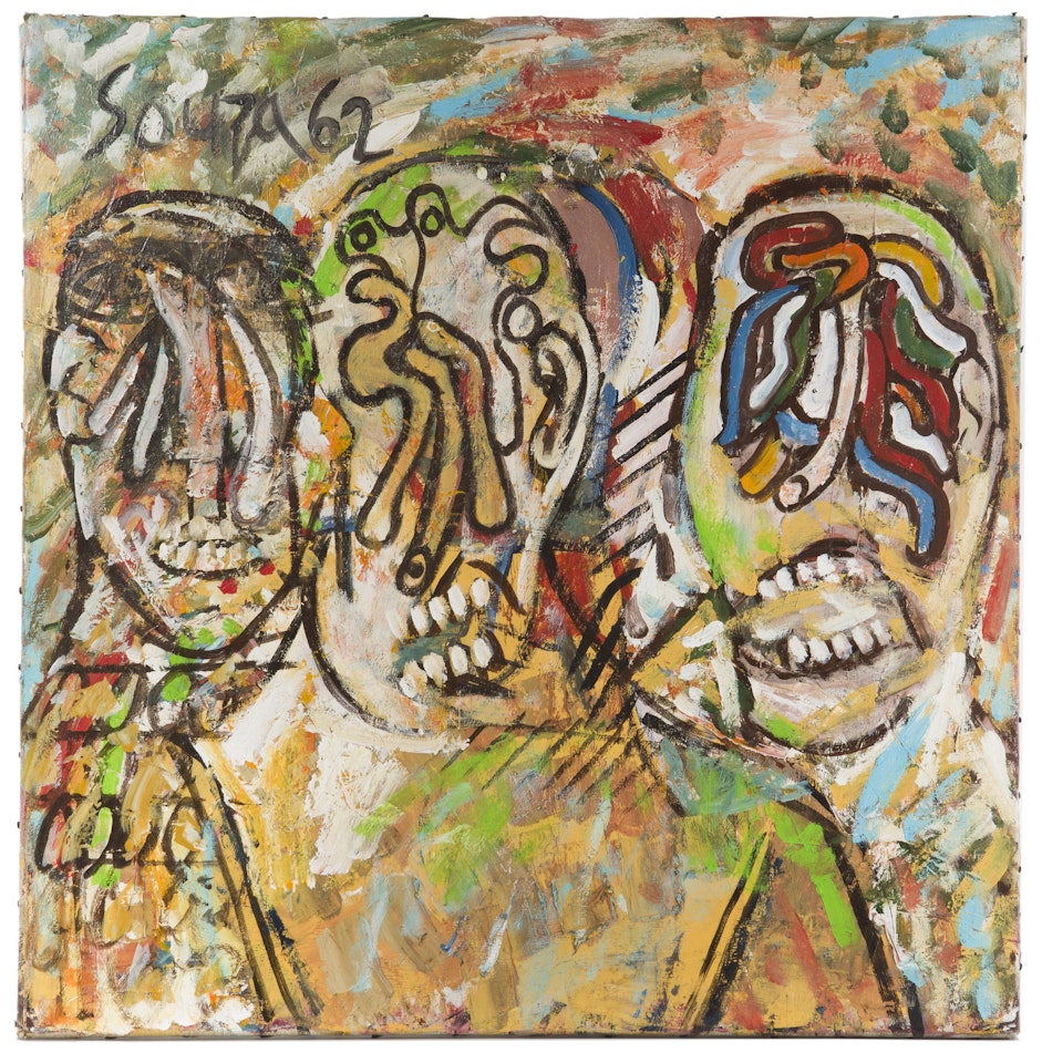 "Three Men in a Drunken Haze," by Francis Newton Souza