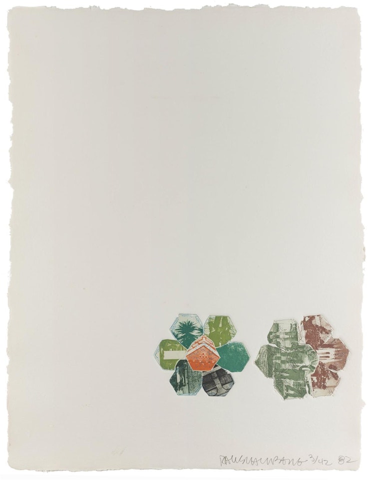 "11,000 and Rising,"; (from "L.A. Flakes") by Robert Rauschenberg
