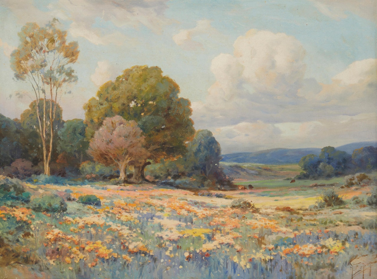Landscape with wildflower meadow by Angel Espoy