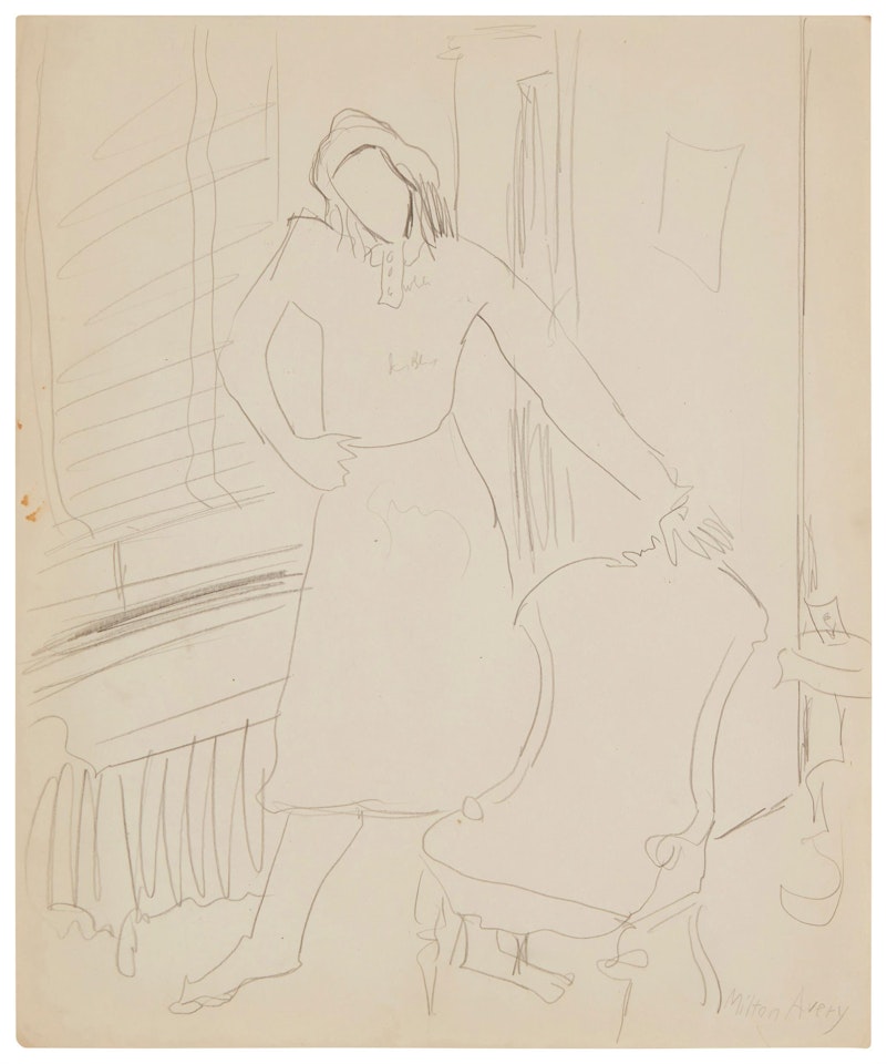 "West Village Model," by Milton Avery