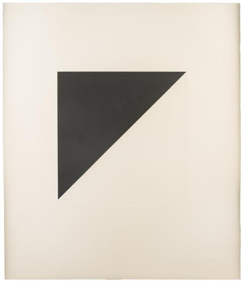 "Diagonal with Black (State)" (from the Concorde Series) by Ellsworth Kelly