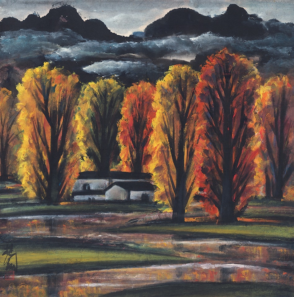 Dusk Scenery in Maple Woods by Lin Fengmian
