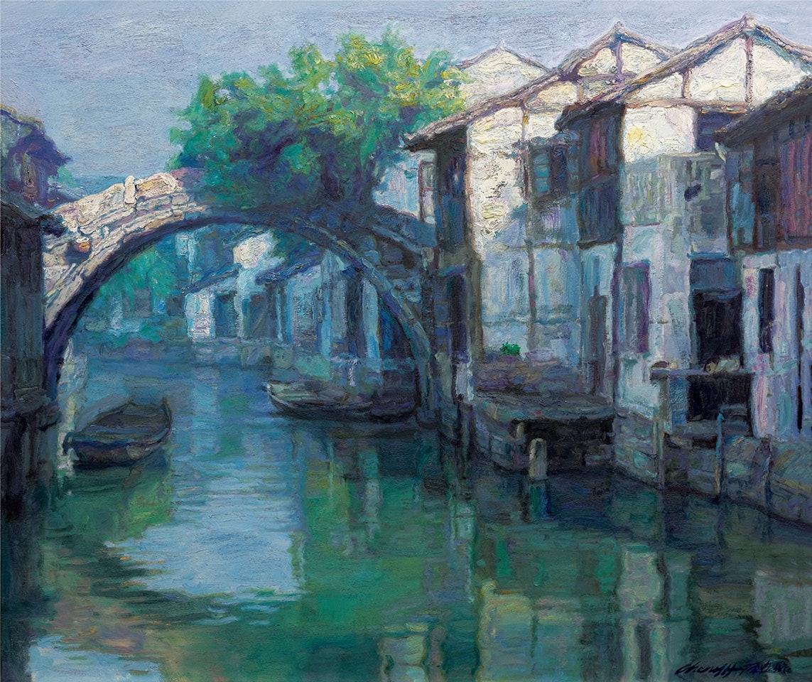Zhu Jia Jiao Bridge by Chen Yifei