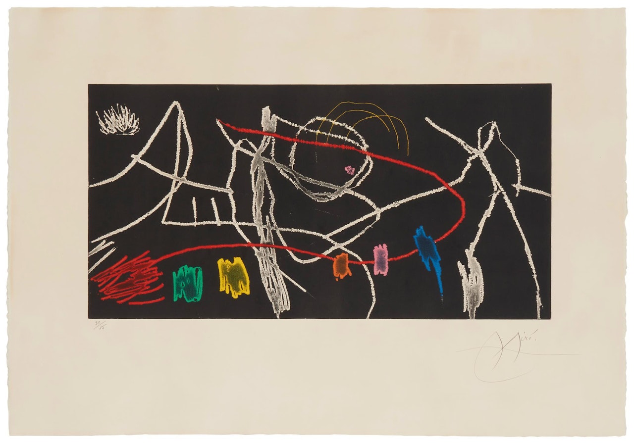 Untitled, Plate 3 from "Gravures pour une exposition," by Joan Miró