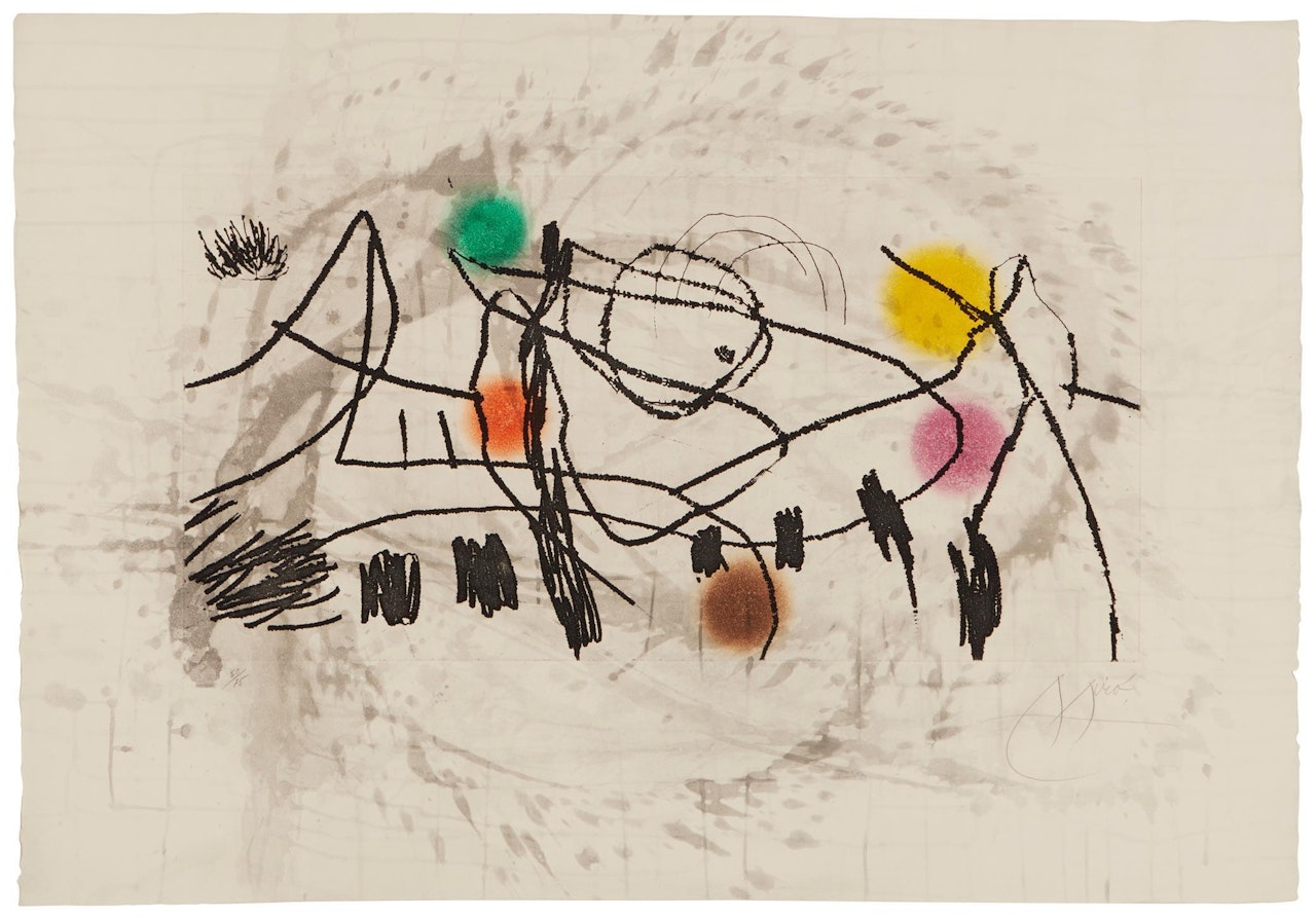Untitled, Plate 2 from "Gravures pour une exposition," by Joan Miró