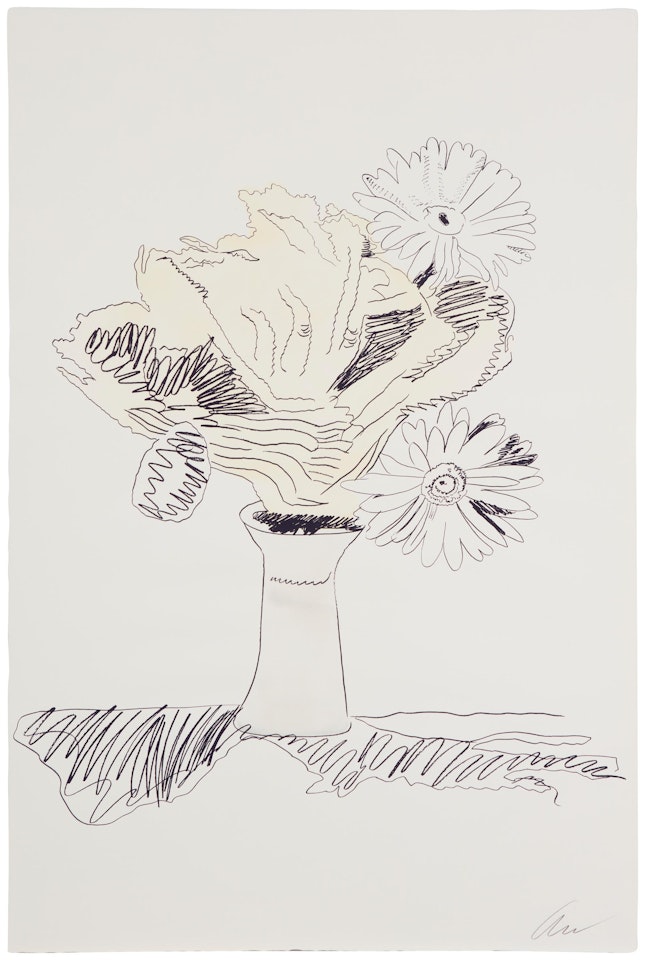 One print from the "Flowers (Hand-colored)" series by Andy Warhol