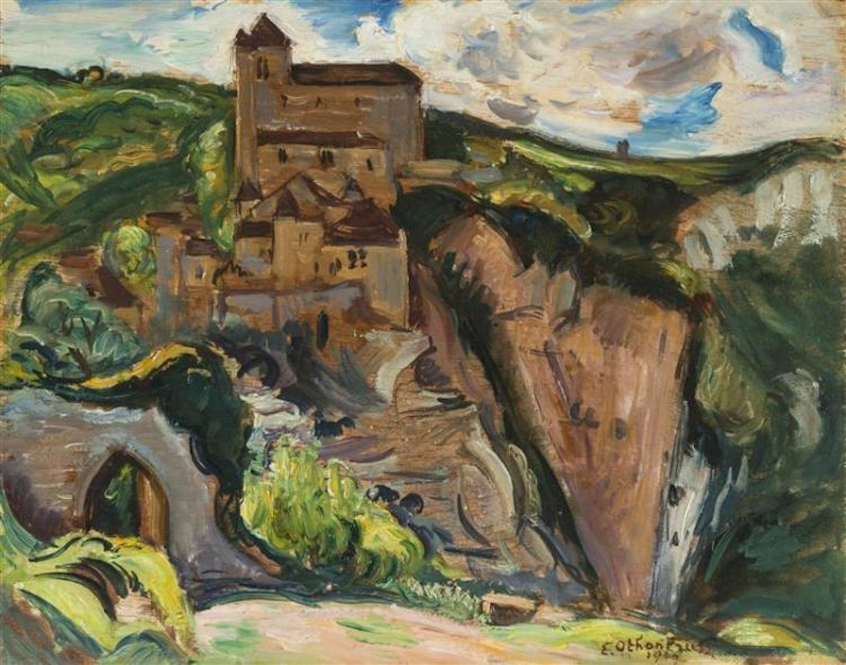 Houses in a hillside landscape by Othon Friesz