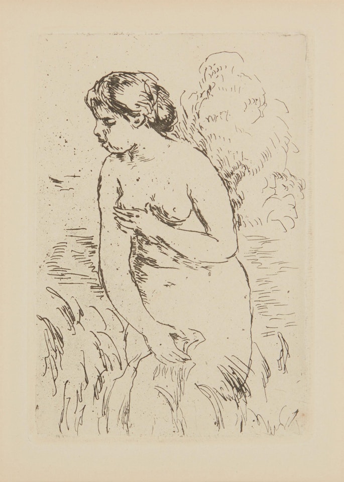 "Baigneuse debout, à mi-jambes," by Pierre-Auguste Renoir