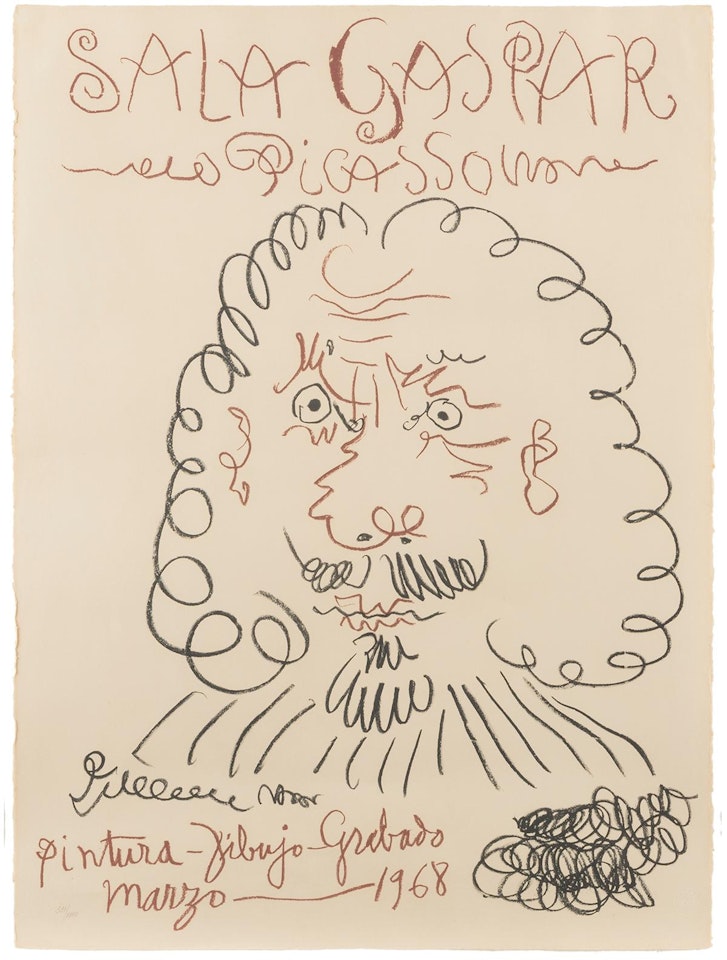 Exhibition Poster for the Sala Gaspar 1968 by Pablo Picasso