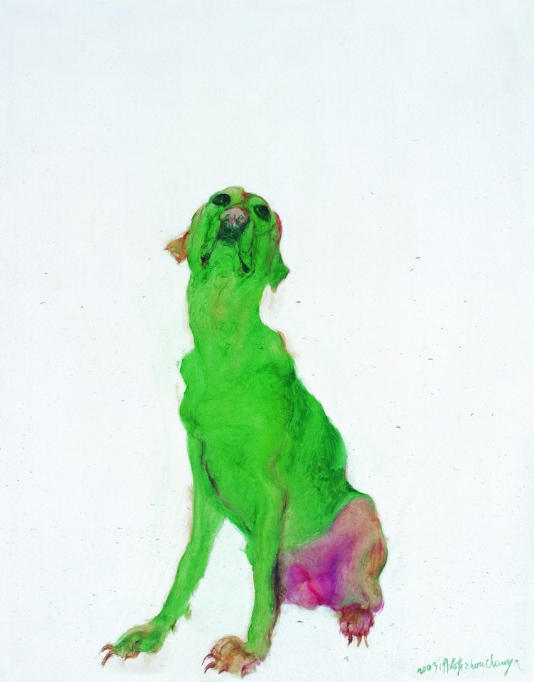 GREEN DOG by Zhou Chunya