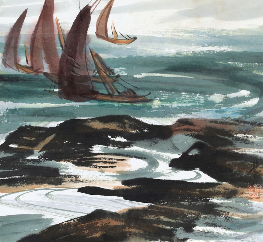 Sailing by Lin Fengmian