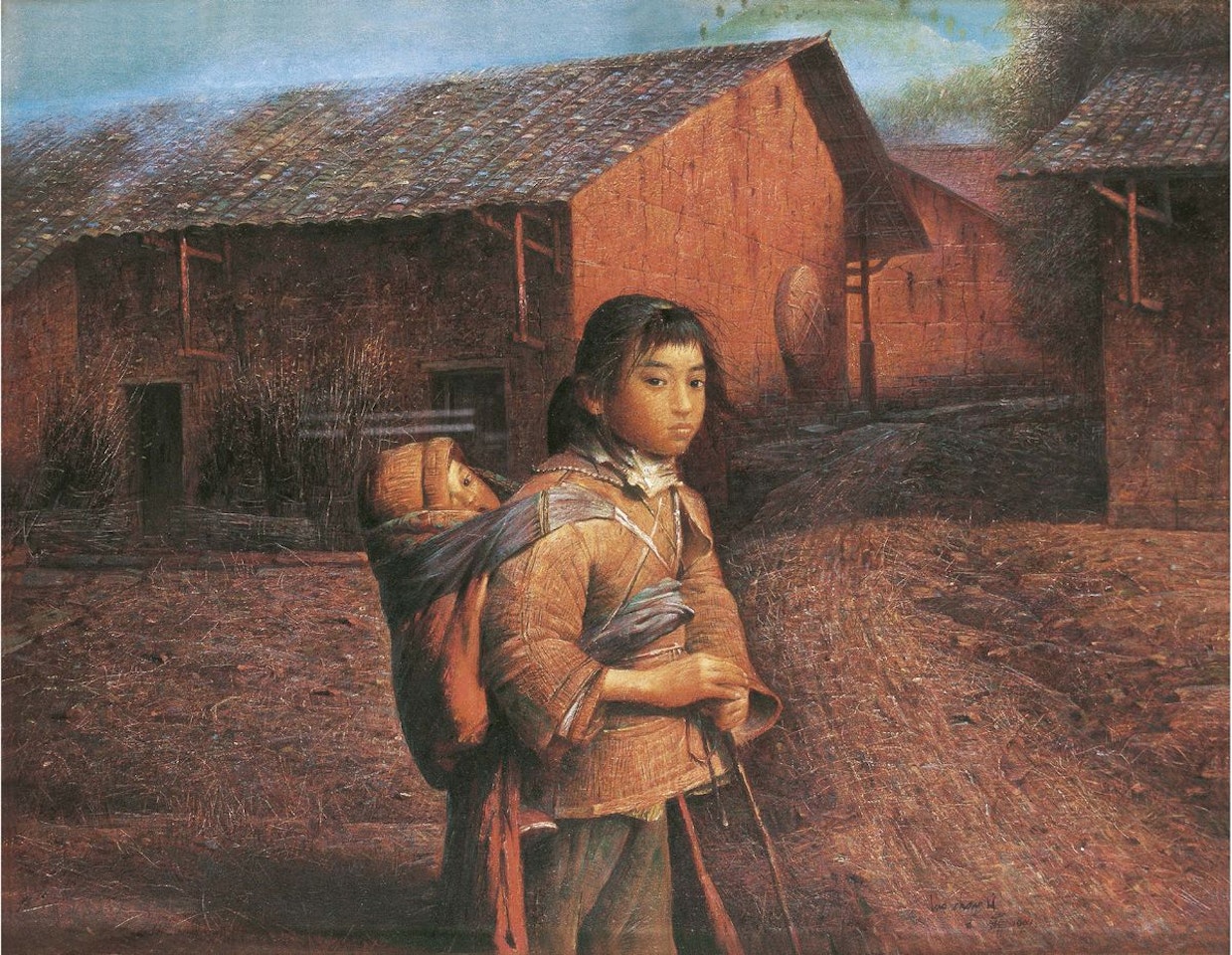 GIRL AND BABY by Luo Zhongli