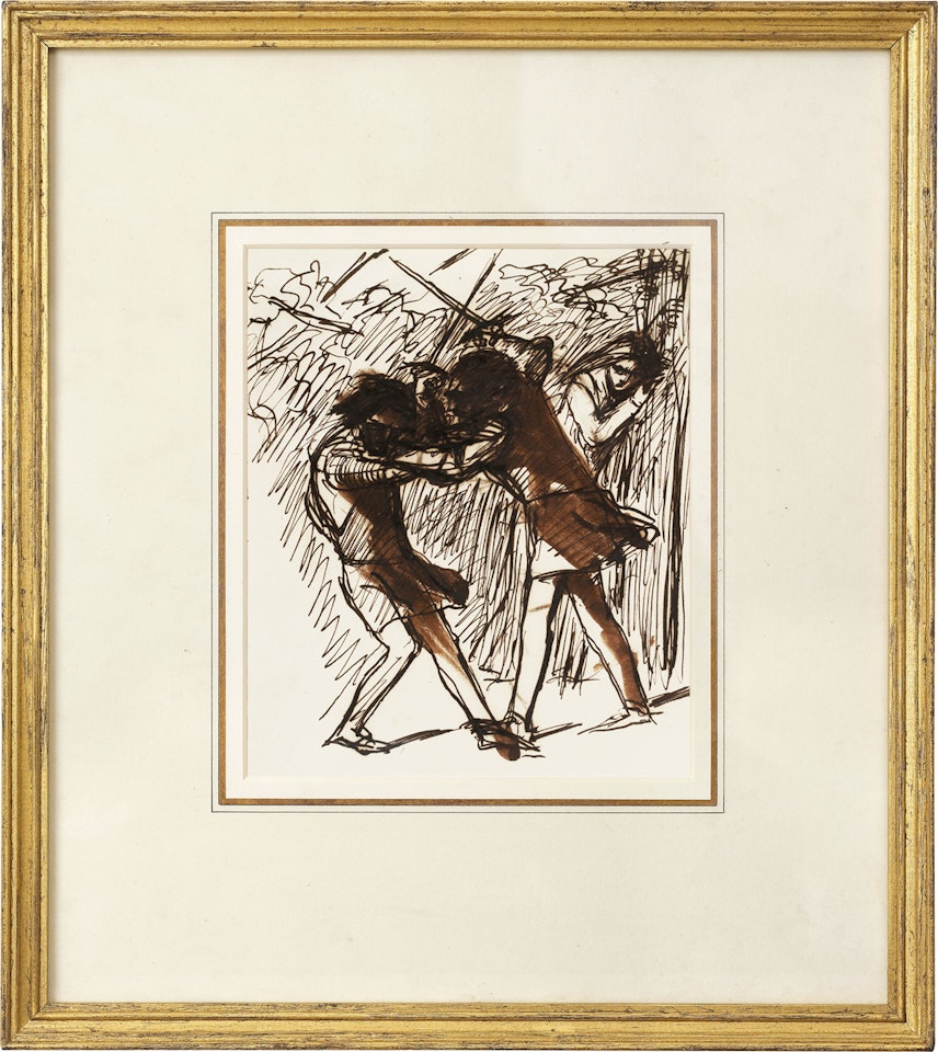 A Fight for A Woman by Dante Gabriel Rossetti