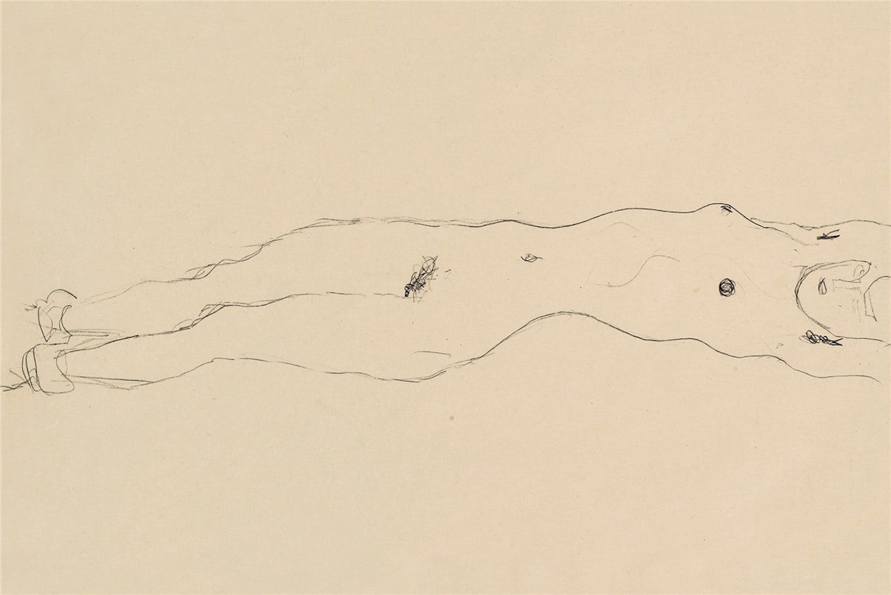 Stehender Akt mit erhobenen Armen (Standing ...; Stehender Akt mit erhobenen Armen (Standing Nude with Raised Arms) by Gustav Klimt