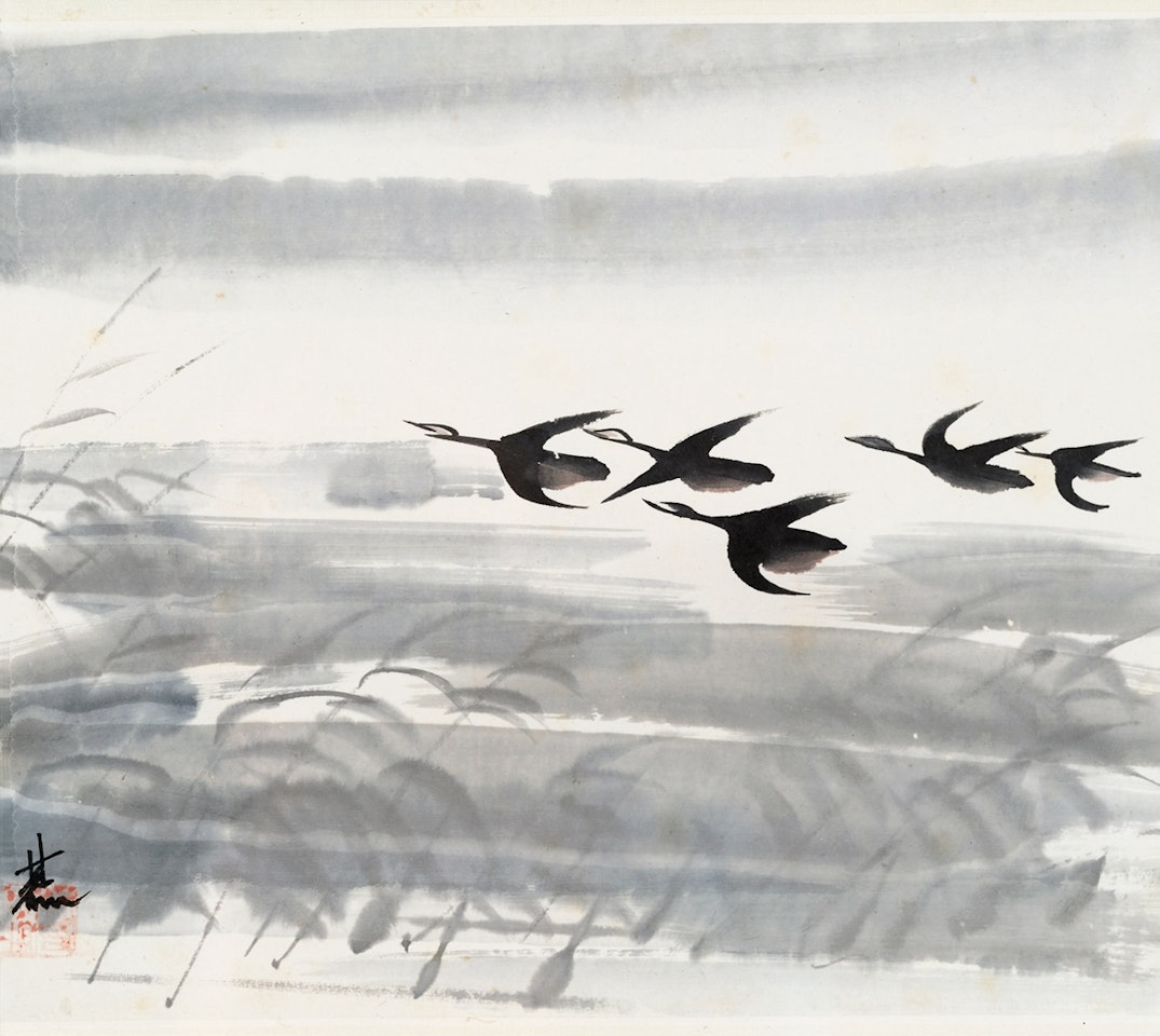 Wild Geese by Lin Fengmian