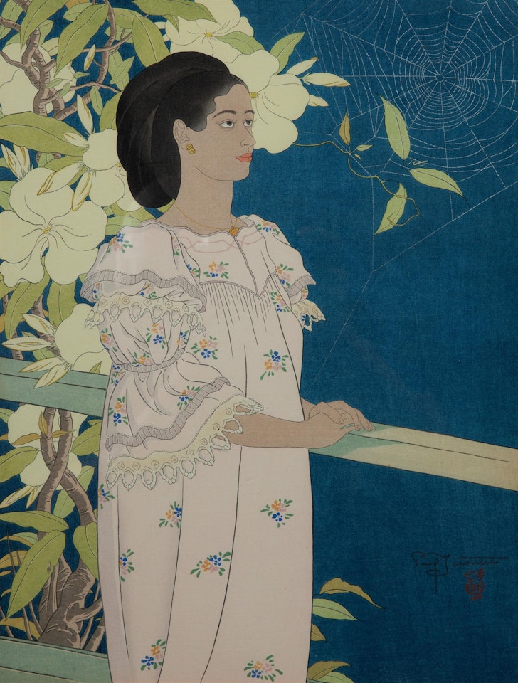 "Evening Flowers. Toloas Truk," by Paul Jacoulet