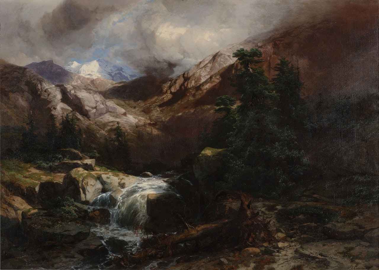 Mountain Torrent by Alexandre Calame