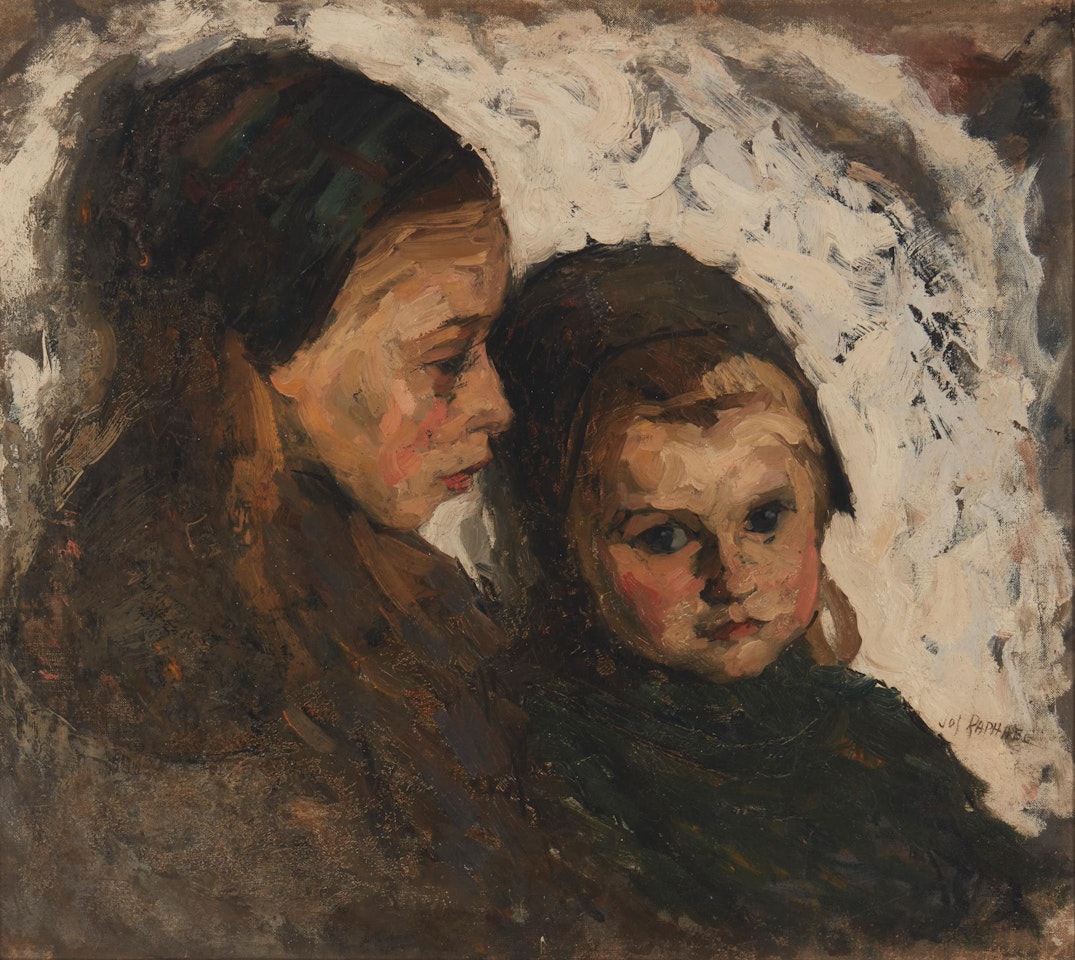Portrait of two young children by Joseph Raphael
