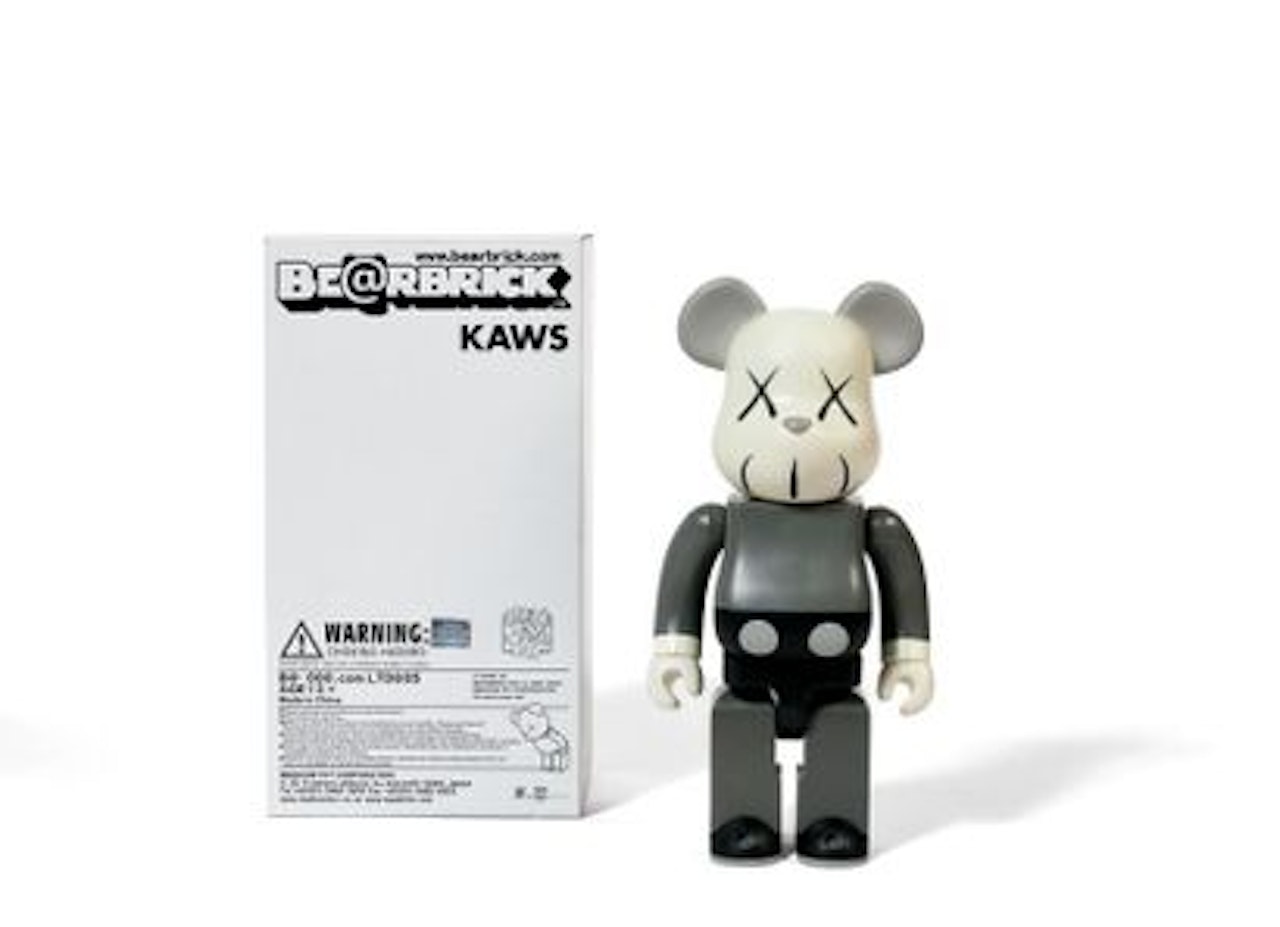 BEARBRICK COMPANION 400 % (Grey) by Kaws