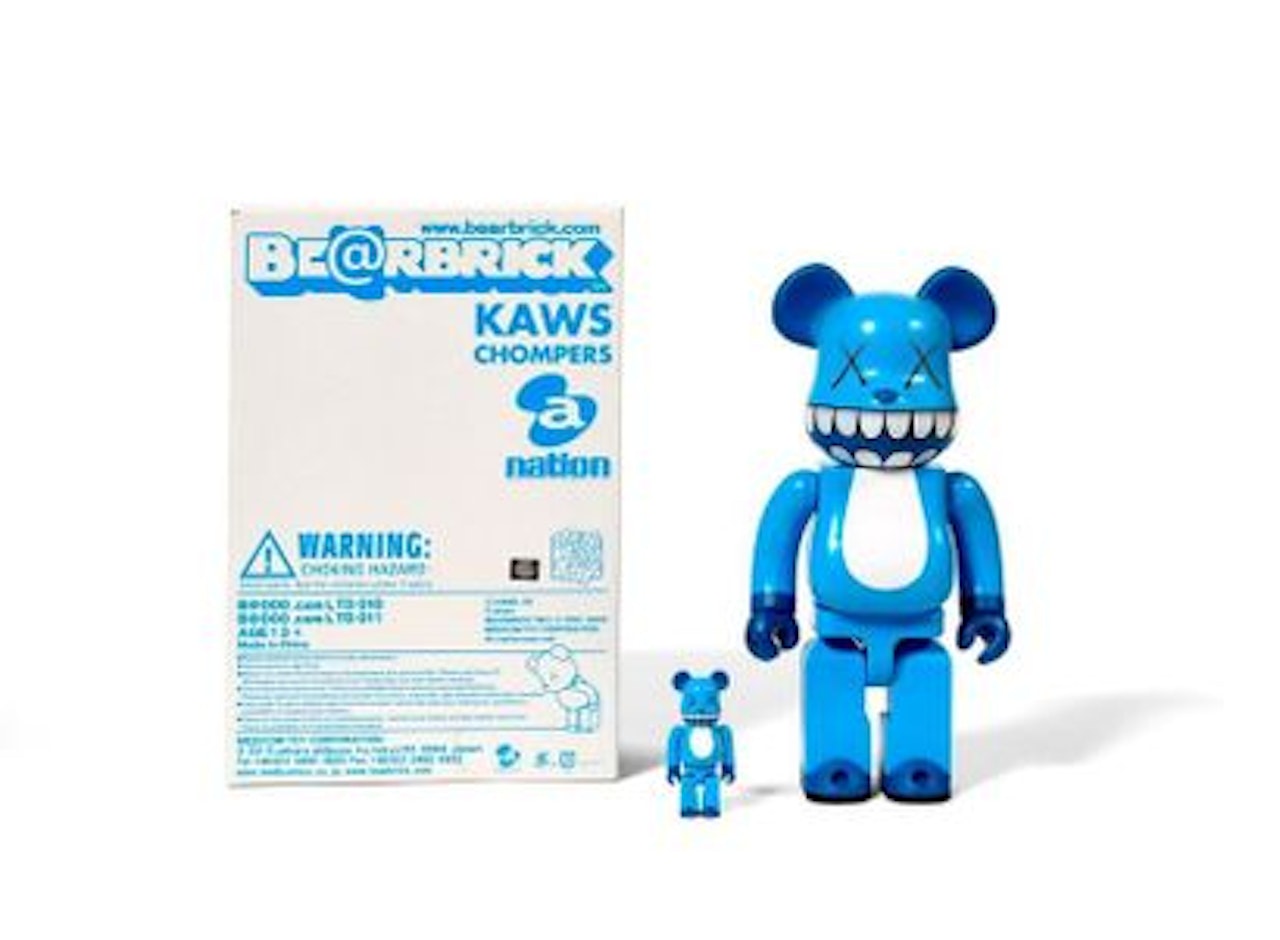 BEARBRICK CHOMPERS 400 % & 100 % by Kaws