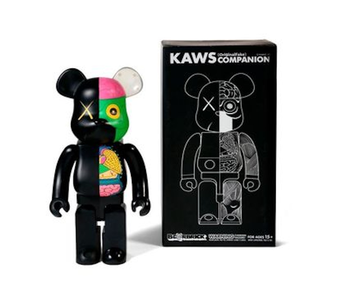 BEARBRICK COMPANION (ORIGINALFAKE); 1 000 % (Black) by Kaws