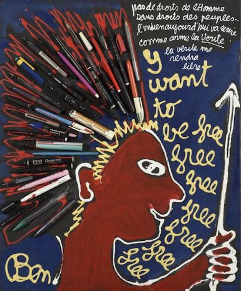I WANT TO BE FREE by Ben Vautier