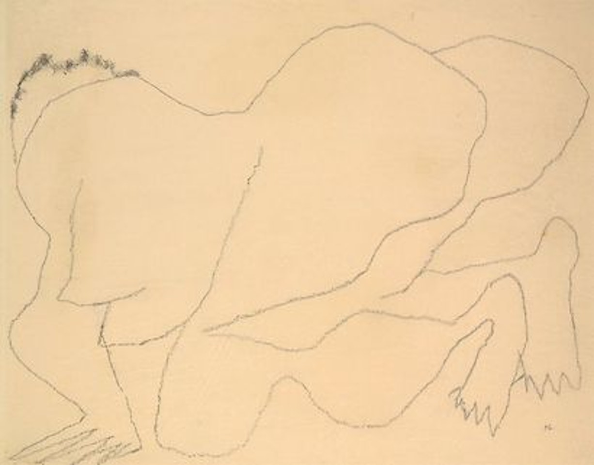 Nude squatting by Henri Laurens