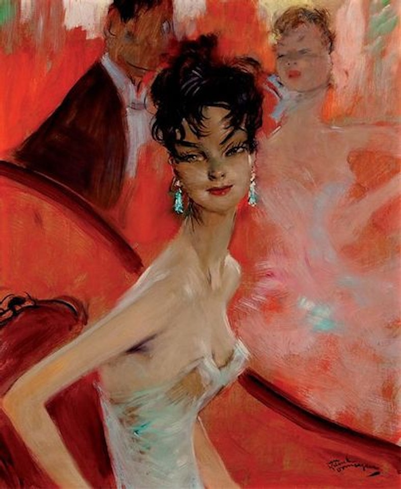 Elegant in a box by Jean Gabriel Domergue