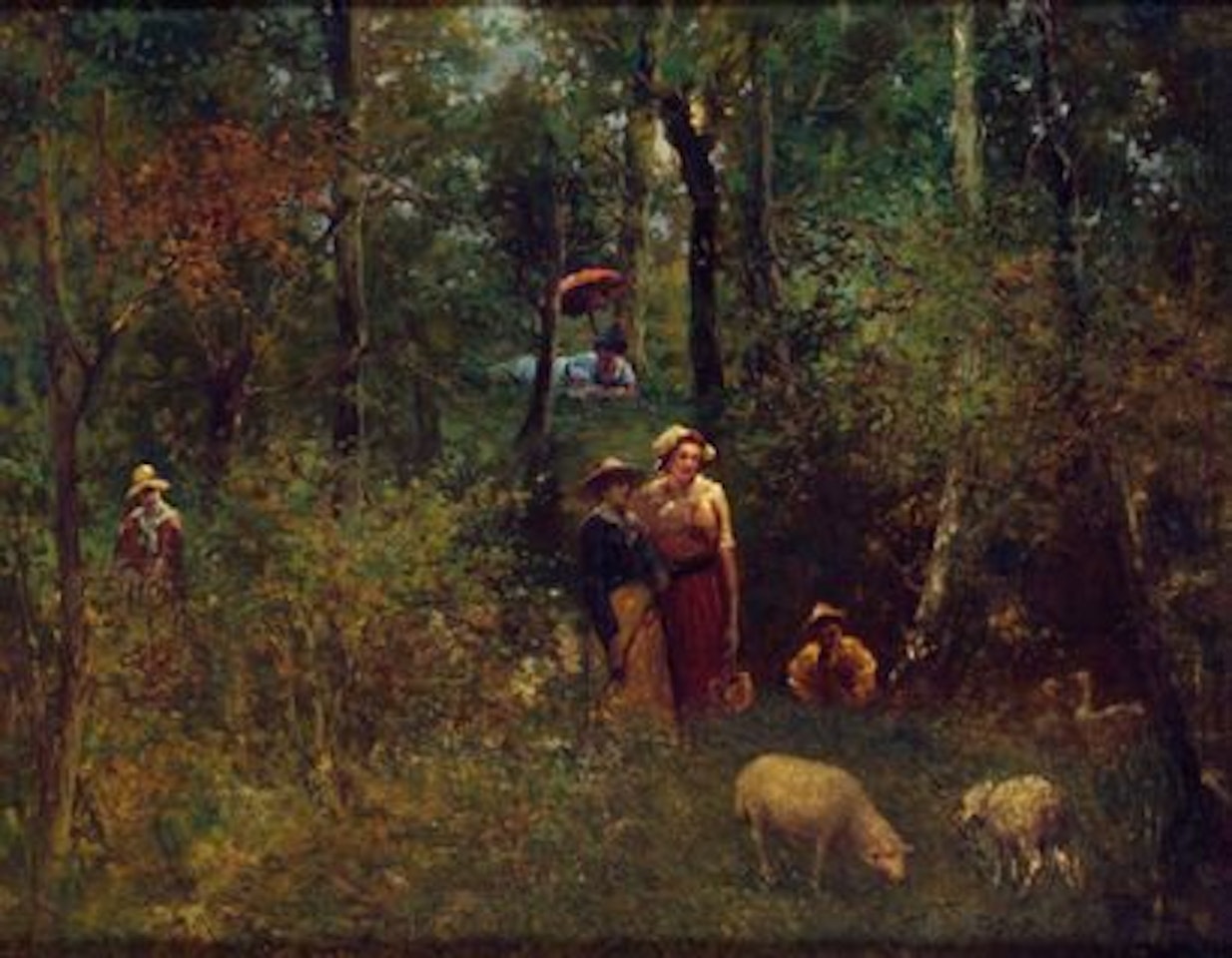 Walk in the forest by Antonio Fontanesi