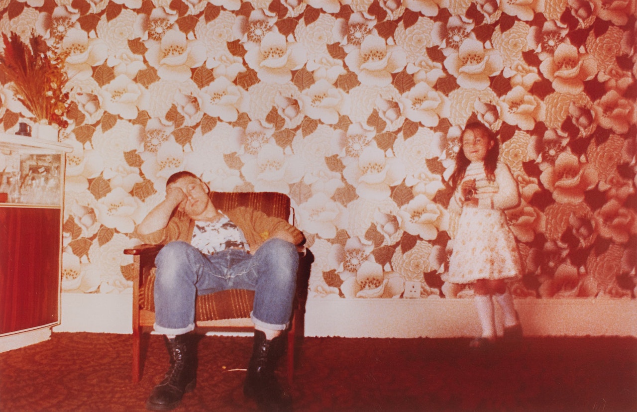 Skinhead with Child, London by Nan Goldin