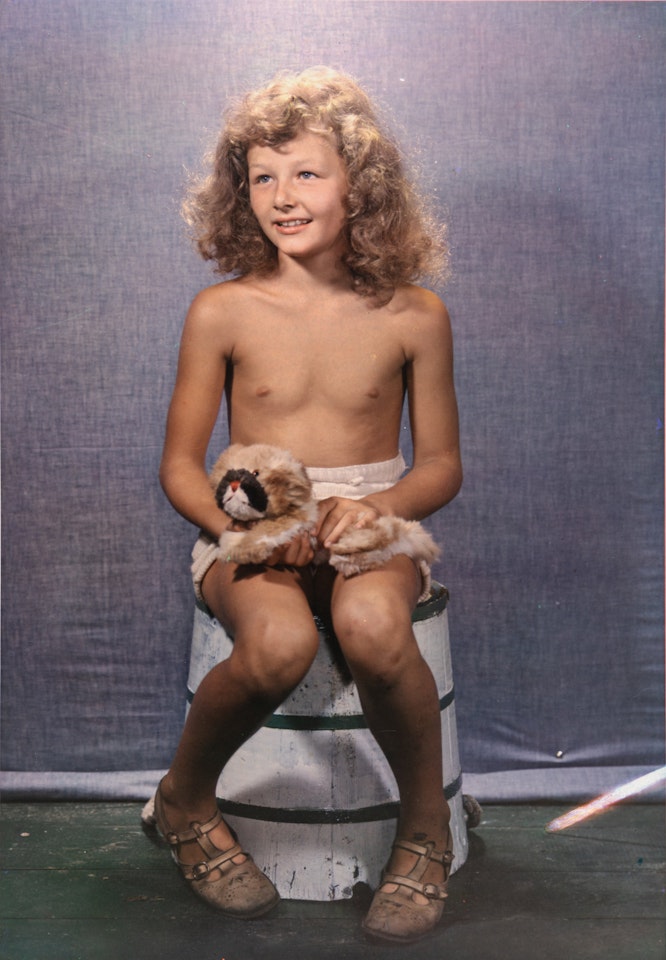 Girl with Toy Dog by Paul Outerbridge, Jr