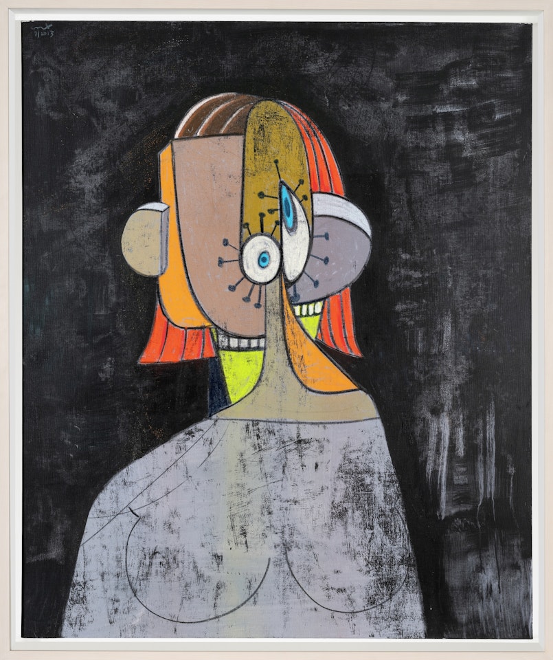 Female Portrait with Blue Eyes by George Condo