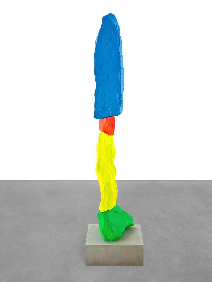 Green Yellow Red Blue Mountain by Ugo Rondinone