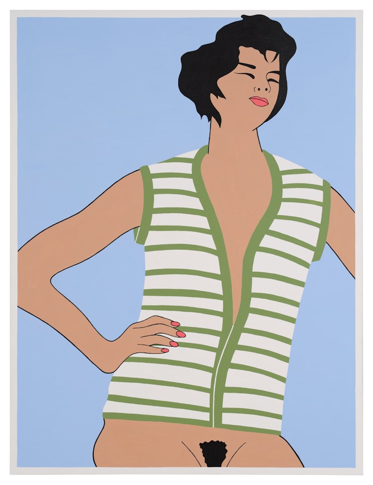 Brown Woman in Sleeveless Sweater by John Wesley