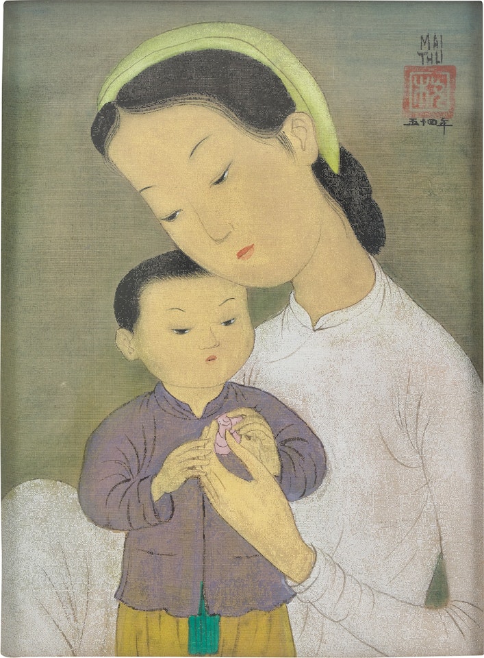 Maternité : femme et enfant by Mai Trung Thu