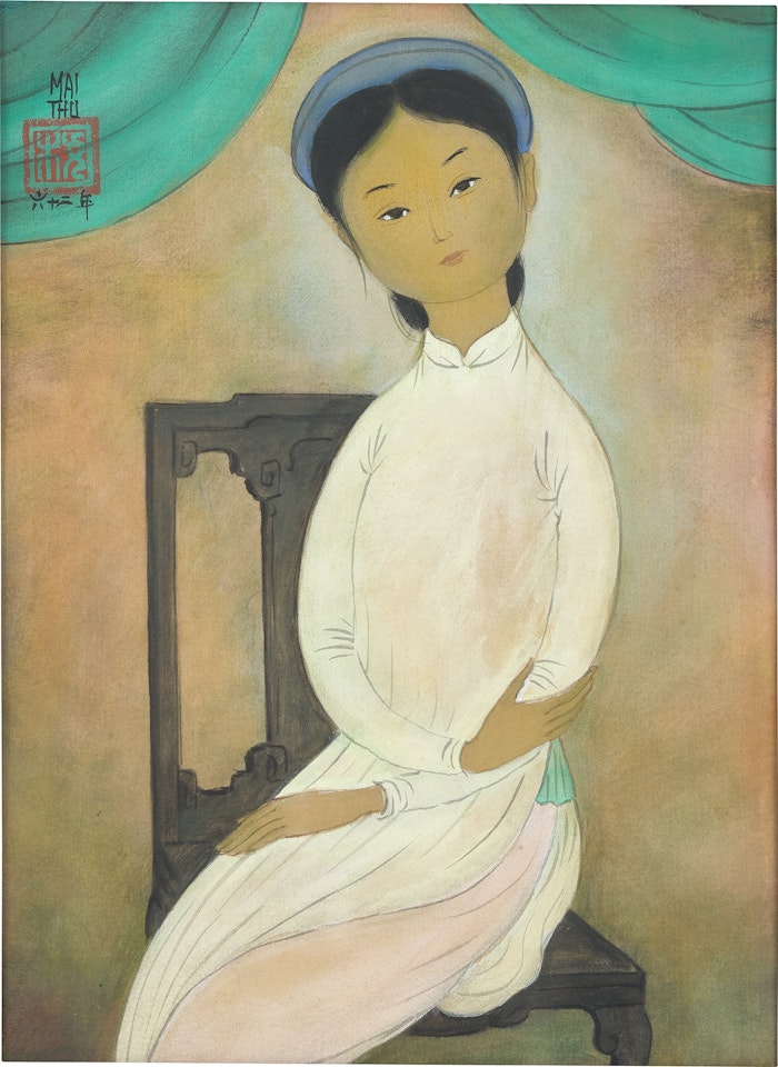 Seated Lady by Mai Trung Thu