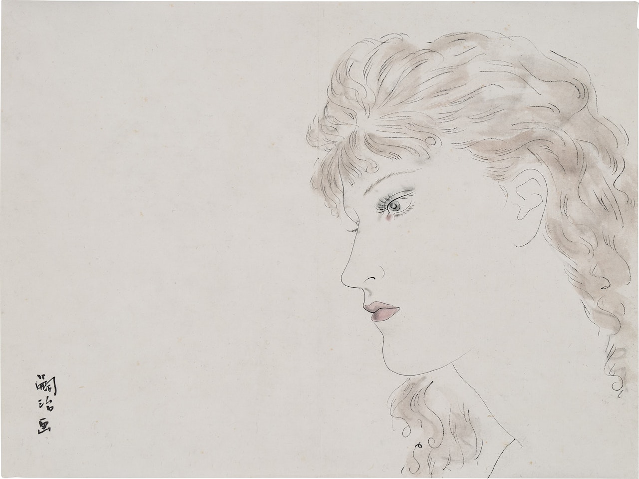 Jeune femme blonde by Leonard Tsuguharu Foujita