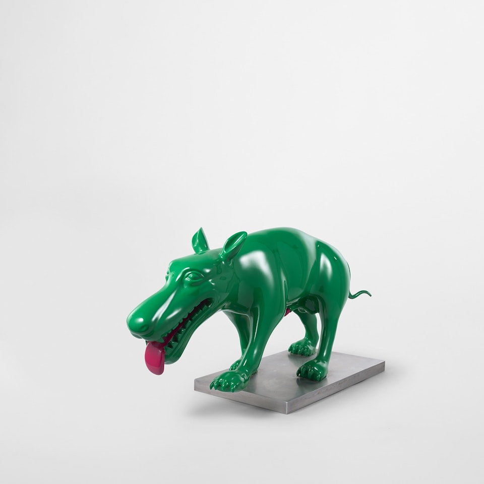 Green Dog by Zhou Chunya