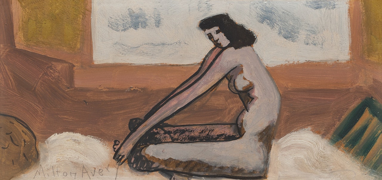 Sea and Female Nude by Milton Avery
