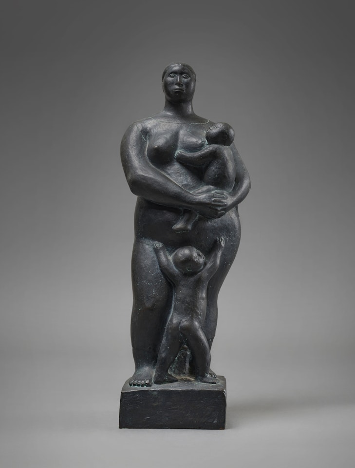 Madre con dos niños by Francisco Zuñiga